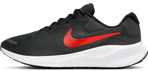 Nike Revolution 7 Straßenlaufschuh für Herren, Black/University Red-White, FB2207-003, 46 EU (12 US)