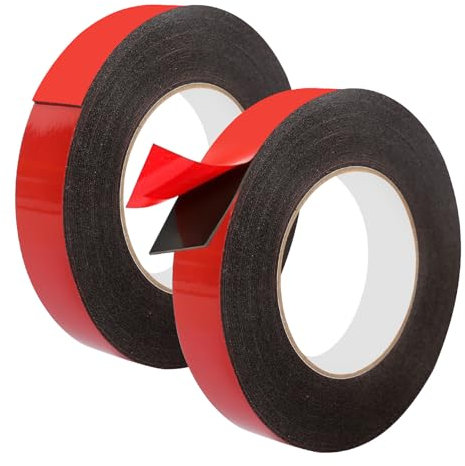 GOSHIES 2 Roller Doppelseitiges Klebeband 10m x 25mm Doppelklebeband Klebeband Extra Stark Klebeband Doppelseitig Wasserdichtes Multifunktionales Montageklebeband Klebestreifen