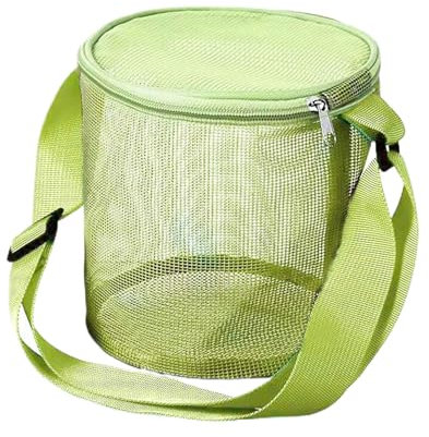yuwqqoajv Tela de Nailon para Juguetes de Playa, cómodas Correas de Almacenamiento para Juegos de Playa y Bolsas para Llevar Rejilla, Tela de Malla para Playa múltiple, Verde
