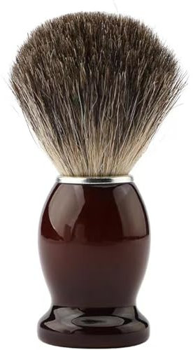 Badger Shaving Brush for Men - Shaving Brush with Wooden Handle, Facial Beard Hair Cleaning Shaving Tool Shaving Brush Soap Foaming Shaving Brush - Perfect Gifts for Men, Boyfriends, Fathers