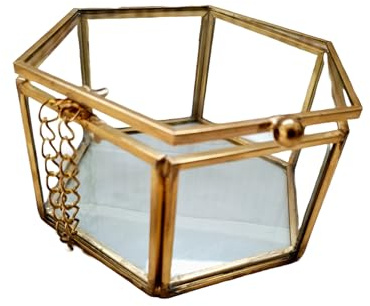 Generisch Ringbox Hochzeit, Ringkiste, Ringschatulle Hochzeit, Schmuckkiste, Trauung, Standesamt, Ringhalter, Ring, Eheringe gold, Schmuck, Verlobung, Braut (leere Box klein)
