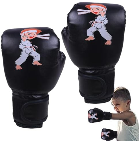 Sionhiuo Guantes de Boxeo para jóvenes,Guantes de Boxeo para niños - Guantes de Boxeo Deportivos de Dibujos Animados - Guantes de Boxeo para niños de 3 a 13 años, manopla de Boxeo para Entrenamiento