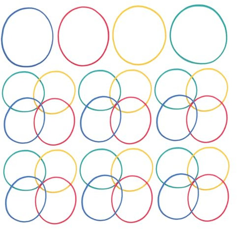 TEHAUX 400pcs Colorful Rubber Bands Wide Elastic Bands Heavy Duty Office Industrial Supply