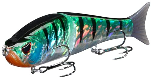 BASSDASH Wobbler Kunstköder Angelköder Summer Dancer Glide Bait Single-Jointed Swimbait Hecht Lachs Forelle Muskie Bass