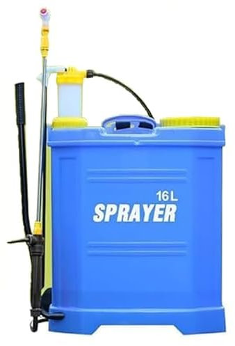 Suinga Pulverizador Manual de Mochila a presión 16L | Mochila fumigar 16 litros | Pulverizador a Presión Sulfatadora con Boquilla | Lanza de Fibra y presión 5,5 Bar