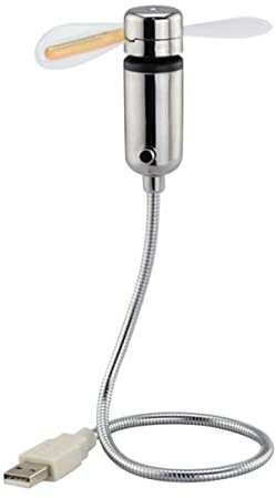 DOITOOL Ventilateur USB Portable de Bureau pour Ordinateur, Flexible, Léger, en Métal Noir, Maison Bureau