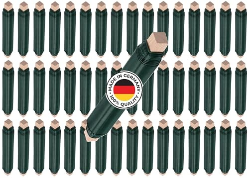 Weichgeglühter PREMIUM Blumendraht Made in Germany Ø0,65mmx38m je Stück | Äußerst biegsam, stabil & flexibel als Bindedraht, Wickeldraht, Pflanzendraht, Pflanzenhilfe (Grün lackiert, 50 Stk.)