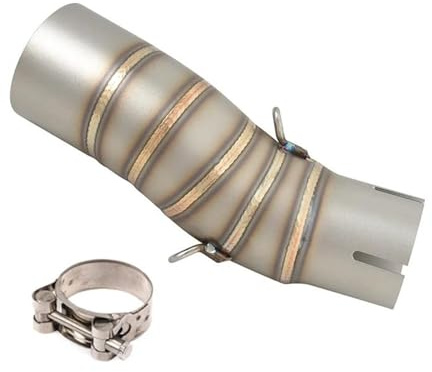 SHYYBD Tuyau D'échappement De Moto pour CFMOTO 450SR 450 NK SR 2022 2023 51 Mm, Tube De Connexion Intermédiaire en Acier Inoxydable Pot échappement