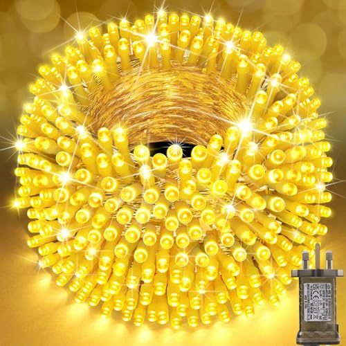 180 LED Christmas Tree Lights,18M Indoor Fairy Lights Plug in Cold White Outdoor String Light Waterproof with 8 Modes Timer for Outside Window Wedding Patio Bedroom Xmas Decorations(Warm White)