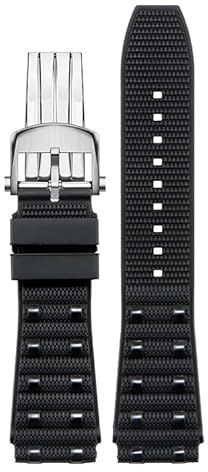 YOLIONU Kautschukarmband für BREITLING Chronomat B01 Silikonarmband mit konvexer Schnalle