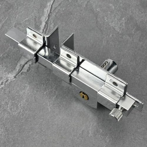 Serratura di sicurezza per cancello in ferro, stile antico, per esterni, serratura manica, doppia chiave per porte in legno e ferro (destra)