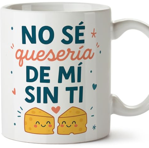 MUGFFINS Taza amistad divertida con frase No sé quesería de mí sin ti en Español | regalo original desayuno café 330 Ml 11 oz | Pareja v1