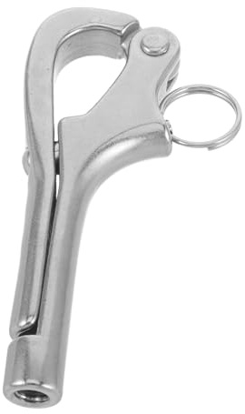 BESPORTBLE Mosquetón de Acero Inoxidable Autoblocante de 8 MM Gancho Rápido para Cuerda de Barco Grillete Resistente para Uso Marino y Náutico Clip de Liberación Segura para Vela y Kayak