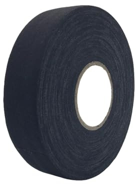 Hontaog 25m x 2.5cm Sports Grip Tape, Hockey Stick Cloth Tape, Anti-Slip Racket Grip Tape for Tennis, Badminton, Black/White