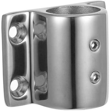 Homoyoyo 316 Stainless Steel Square Tube Base 25mm Marine Flagpole Holder Boat Part Stabilizer Yacht Accessory Rectangular Marine Mount Secure Deck Hardware