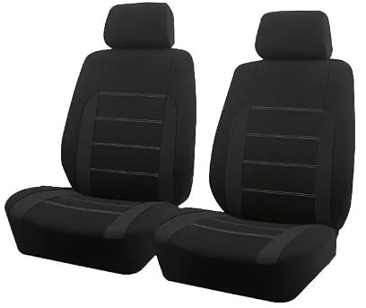 R-timer Housse de Siege Auto pour Fiat Panda Pandina 2024 2025 2026, Housse de Siège Respirant Protection Siege Auto Confortable Couvre Siege Auto,Black 2 Front