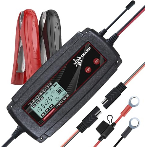 LOADCHAMP Ladegeräte 12V 2A 4A 8A Batterieladegerät Auto Motorrad