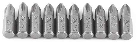 Bit Avvitatore, Akozon PH2 Punte a Croce Cacciavite Magnetico Bit 10 pz 25mm in Lega d'acciaio S2 con Codolo Esagonale Set Utensili Fai te Punte per Trapano Avvitatore