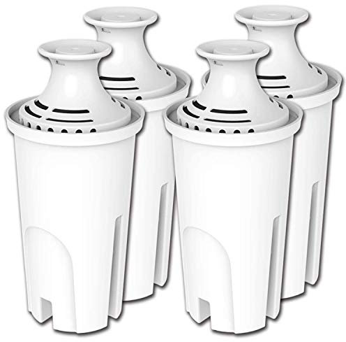 PUREUP Standard Water Filter Fits Brita and Pur Water Pitchers and dispensers Premium Pitcher Replacement Filters 4pack