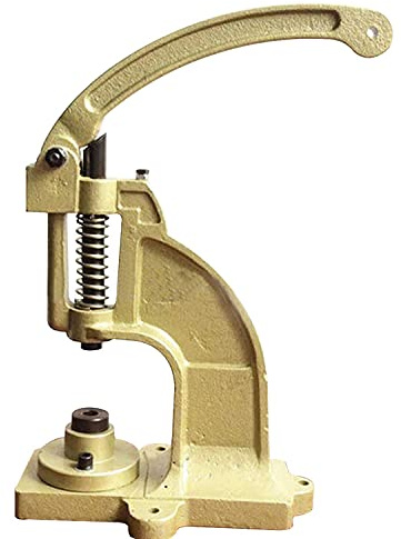 Trimming Shop DK98 Heavy Duty Hand Press Machine, Made from Iron - Brown | Grommet KAM Snaps Rivets Eyelets Installing Machine for Fabric Decoration Clothing DIY Craft Projects