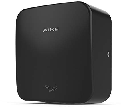 AIKE Heavy Duty Jet Cube High Speed Hand Dryer For Bathroom 110V 1400W, Model AK2800C Matte Black Painted Cover