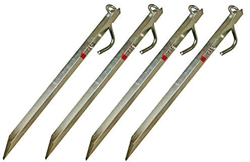 Moritz 4 Stück Mont Blanc Hering Zelthering 380 mm verschweißter Öse extra stark