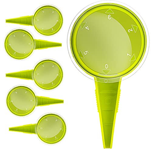 Gostur Sowing Seed Dispenser Hand Tool, 6 Pack Handheld Garden Seeder Sower Planter with 5 Dial Settings, Ideal for Small Seeds of Flowers, Vegetables, Outdoor/Indoor（ Light Green）