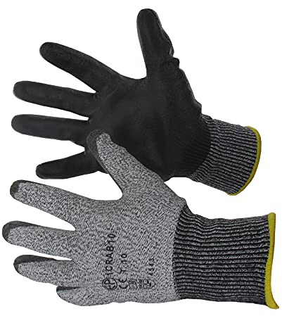 Greenstar OZAKI - Gants Anti-Coupure - Paire de Gants de Travail pour Manipulation de lames de tondeuse ou débroussailleuses - Taille 10/L