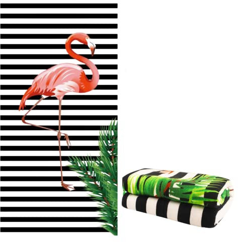 NLAND Toalla De Playa Grande Toalla De Playa De Microfibra 100 x 180cm Suave Agradable a La Piel De Secado Rápido Y Portátil