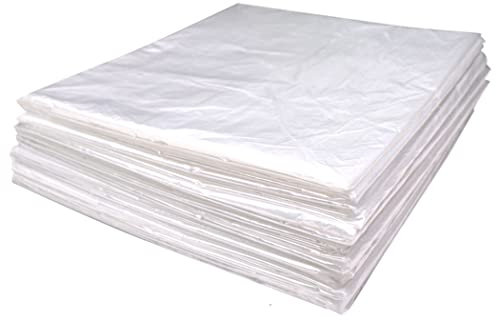 Disposable Sauna Blanket Liners, 50PCS Plastic Sauna Bags for Body Wrap Used Inside a Far Infrared Sauna Blanket, 43x83 PVC Plastic Sheeting for Beauty Salon Use in Saunas,Bathtub Bag(Upper Opening)