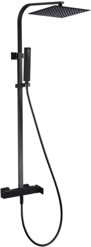 Essebagno Kiara schwarze Duschsäule mit mechanischem Mischer