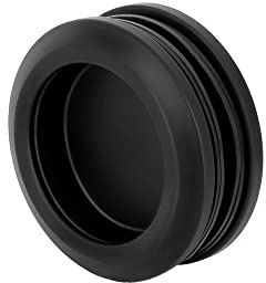 SCHMIDT security tools Muschelgriff B Edelstahl Schwarz Schiebetür-Griff Griffmulde Glastürgriff 58mm rund Türgriff Möbelgriff