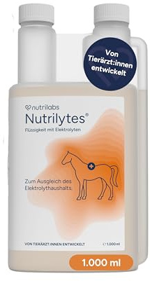NutriLabs Nutrilytes Basic Elektrolyte für Pferde 1 L - Gelenksaft mit Natrium, Kalium & Magnesium - Unterstützt Elektrolythaushalt, Regeneration & Vitalität - Ideal für Freizeitpferde
