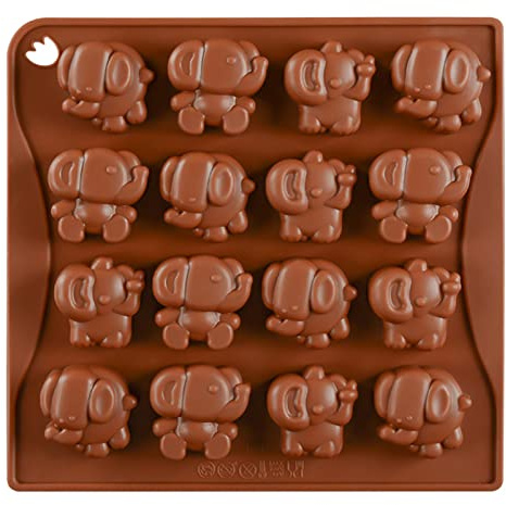 WishesMar Silicone Mould for Chocolate Candy Forming Mold Various Elephant Shape - Non-Stick Reusable DIY Molds for Kitchen Creation Fun