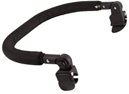 Garosa Pare-Chocs Réglable pour Poussette Barre de Protection avec Accoudoir, PU, 40x9cm, Noir