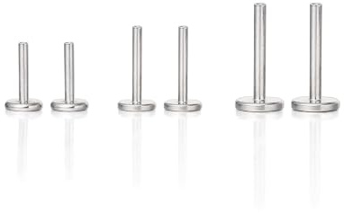 limerencia 18G Titan Tragus Piercing, 2 Stück Medizinische Lippenpiercing Labret Stecker Hypoallergen Helix Piercing ohr für Bauchnabel Zunge Augenbraue Lippe Septum Nase Ohr Piercing
