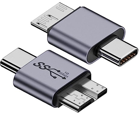 CY Adaptateur USB-C USB 3.1 type C mâle vers micro USB 3.0 mâle adaptateur de données 10 Gbit/s pour disque SSD d'ordinateur portable