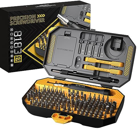 Präzision Schraubendreher Set, 145 in 1 Mini Schraubenzieher Set mit 132 Bits, Exquisite Box, Präzisionsschraubendreher Set