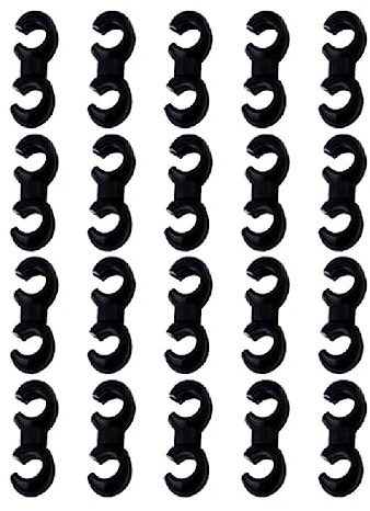 Navna 20 Pcs Bike Cable Clasps Fahrräder Rotierende S-Haken Clips Bike Cable Management Fixing Clips Für Mountain Road Bike Bike Cable Management Fixing Clips