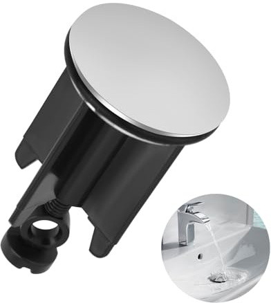 Pop Up Sink Plug Replacement, 40mm Universal Sink Plug Pop Up Plugs for Wash Basins Height Adjustable Bathroom Plugs Made Of Brass Rubber for Bathroom Kitchen All Standard Sinks