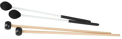 Marimba Schlägel 2 Paar Instrumenten Schlagstäbe für Profis | Xylophonhämmer mit Gummi und Holzanteilen, Kreative Ausführung, Sichere Nutzung, Glatte Oberfläche