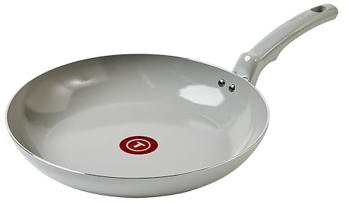 T-Fal Refresh Ceramic Frying Pans Nonstick 12 Inch Skillet, Oven Safe to 350°F, Cookware with Stay-Cool Handle, Moon Grey
