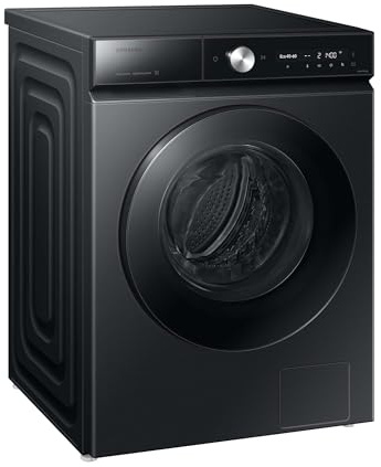 Samsung WW11DB8B95GBU2 Bespoke Waschmaschine, 11 kg, 1.400 U/min, Extra energiesparend, EEK: A (-40%), AI Ecobubble, QuickDrive, AI Wash, SuperSpeed 39 Min, Schwarz