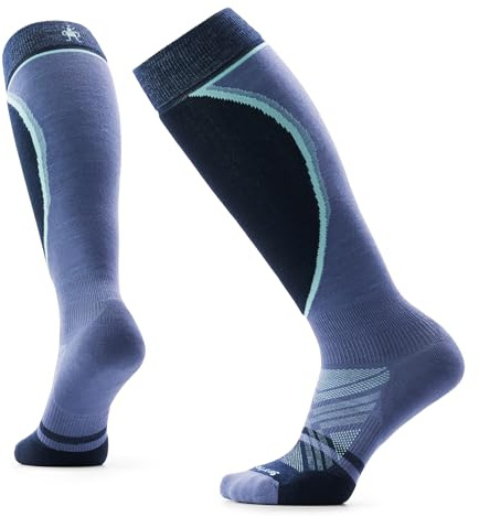 Smartwool Women's Ski Targeted Cushion Extra Stretch Over The Calf Socks, NIGHTFALL BLUE, Large