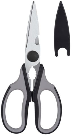 KYDIFS Left Handed Scissors Kitchen Shears for Adult,Kitchen Scissors All Purpose Heavy Duty (Gray)