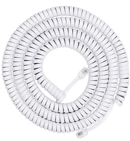 Cavo telefonico RJ9 RJ11 4P4C a spirale fisso fisso fisso per chiamate chiare e durata 200 cm 300 cm