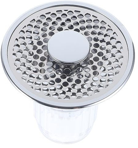 PENIKOKO Bouchon de Vidange pour Salle de Bain Laiton avec Filtre Blocage Bouchon Pression à Ressort Système de Drainage Auto Fermant Facile à Nettoyer et Durable