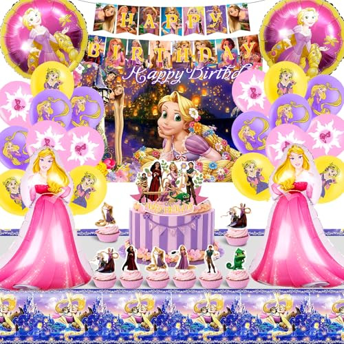 50 globos de Rapunzel decoración de cumpleaños, fiesta de Rapunzel, globos de helio para fiestas de cumpleaños, fiestas infantiles