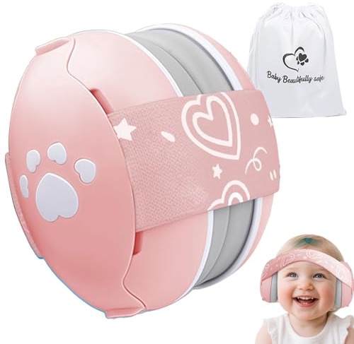 YANKUIRUI Cuffie Antirumore per Bambini con Riduzione del Rumore, Protezione Acustica Professionale per Bambini da 0 a 36 Mesi, Riduce i Danni All'udito e Migliora il Sonno
