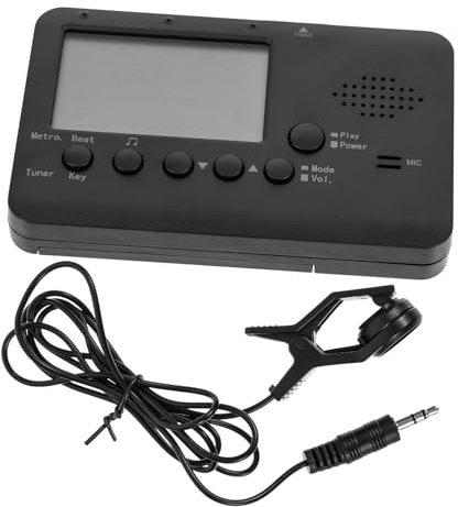 Clip On Stimmgerät für Trompete und Altsaxophon, Schwarz, ABS | 1 Stück, Elektronischer Tuner, ohne Batterien, Leichtes Zubehör, Praktische Handhabung, Kompakt